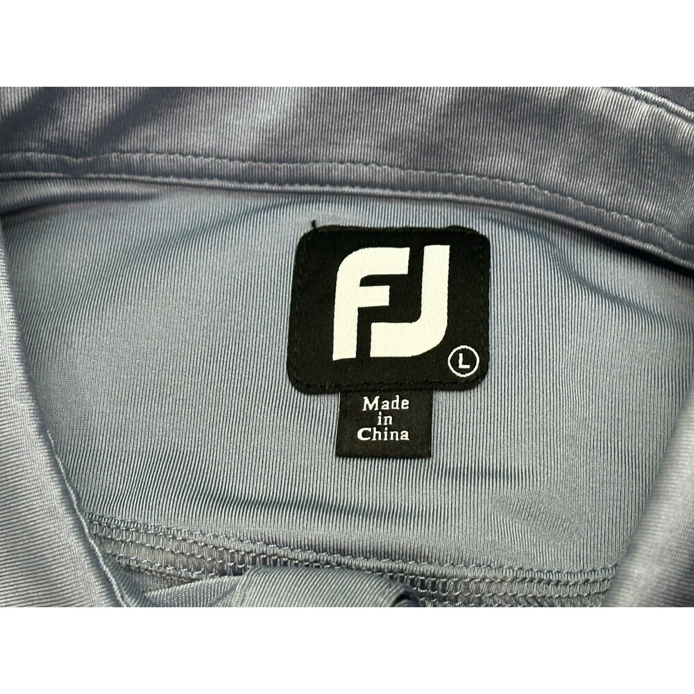 Men's FootJoy Engineered Heather Pinstripe Lisle Performance Golf Polo Large - Picture 4 of 10